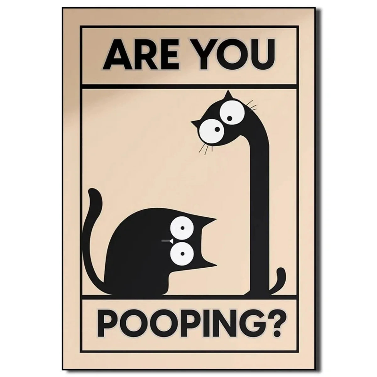 Funny Cat Bathroom Wall Art