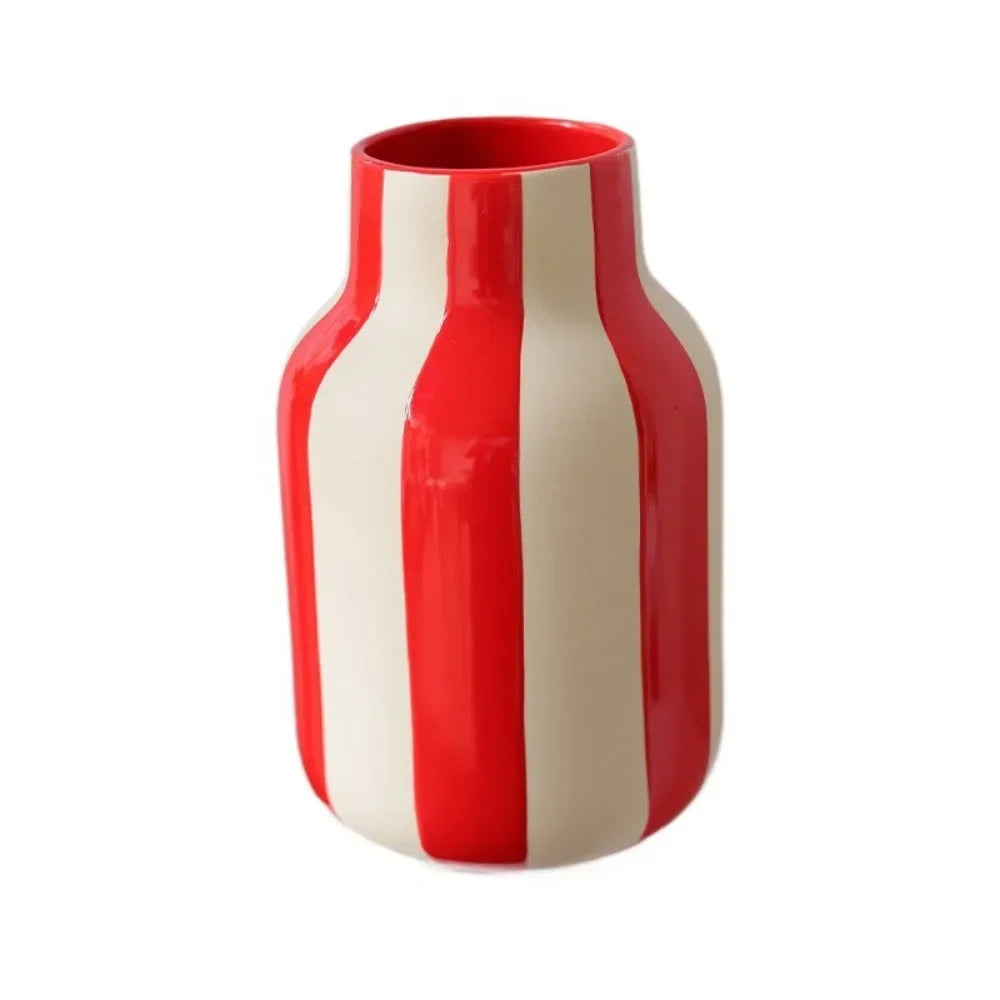 Striped Nordic Ceramic Vase