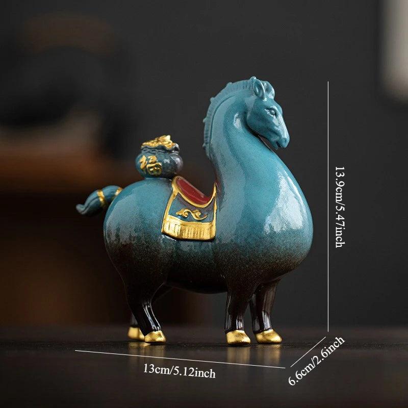 Red Fortune Horse Figurine