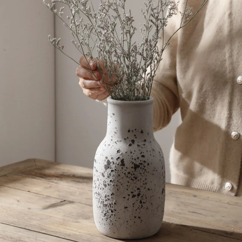 Vintage Distressed Ceramic Vase