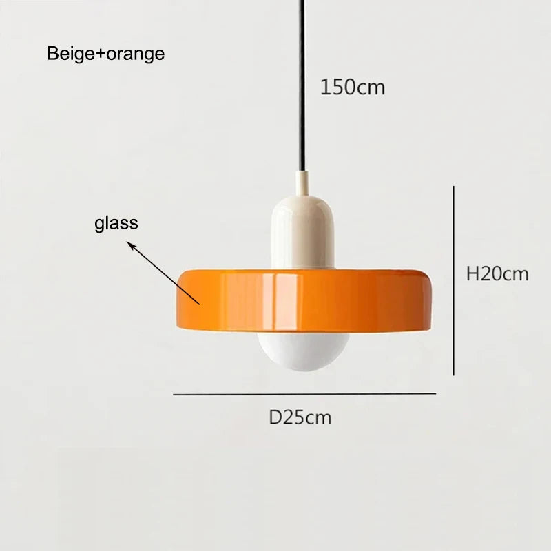 Nordic Retro Glass Pendant Light
