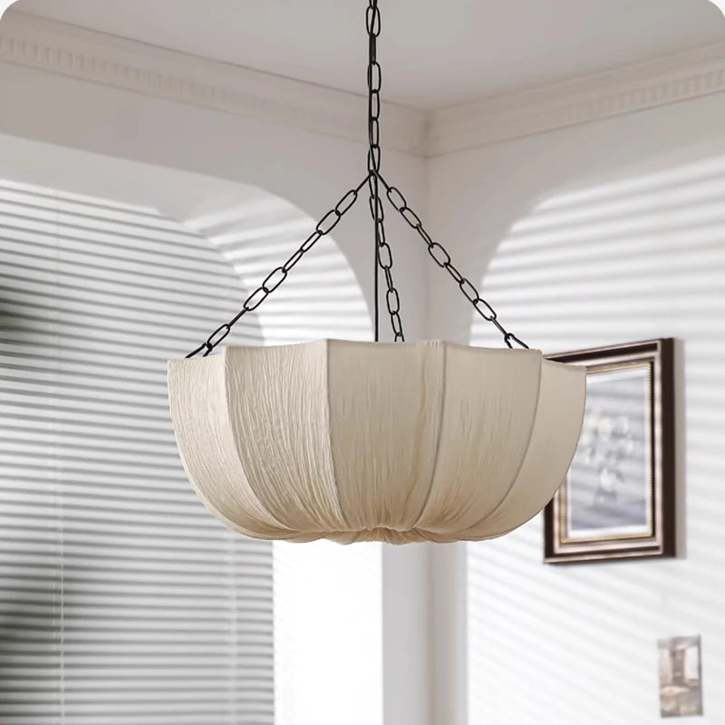 Wabi-Sabi Fabric Pendant Lamp