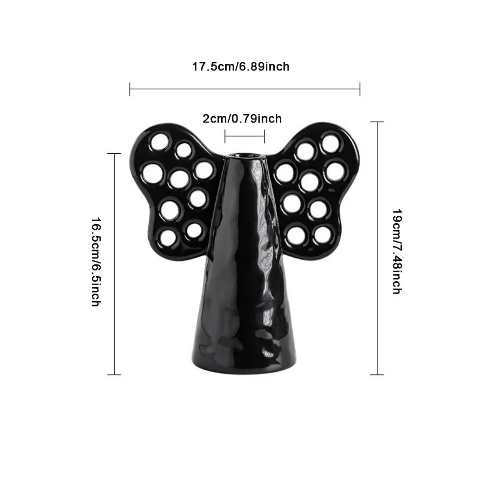Butterfly Ceramic Candlestick