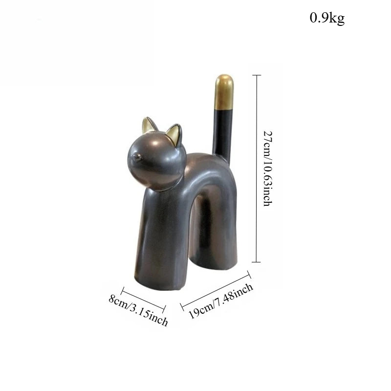 Abstract Cat Ceramic Decor
