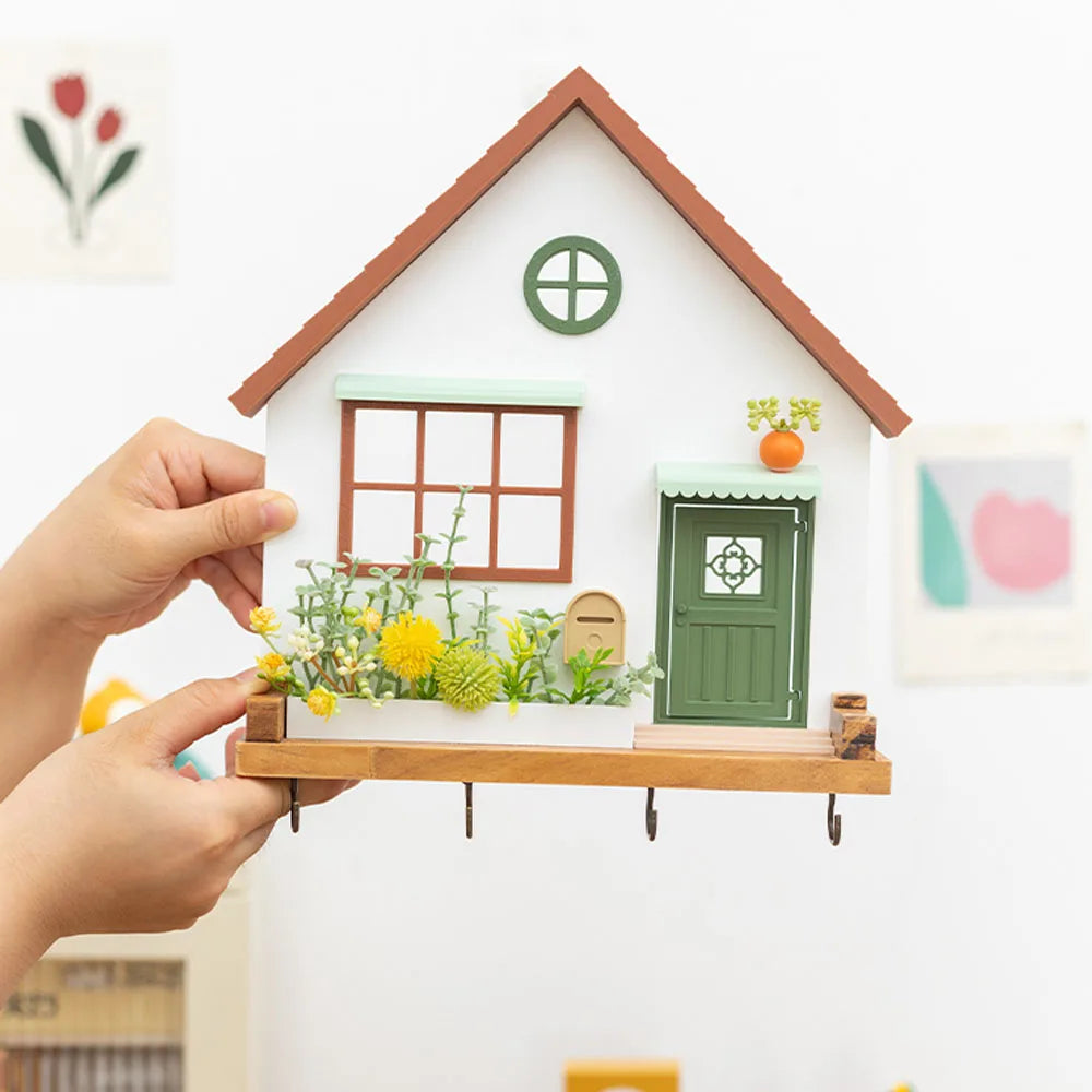 Wooden House Key Holder