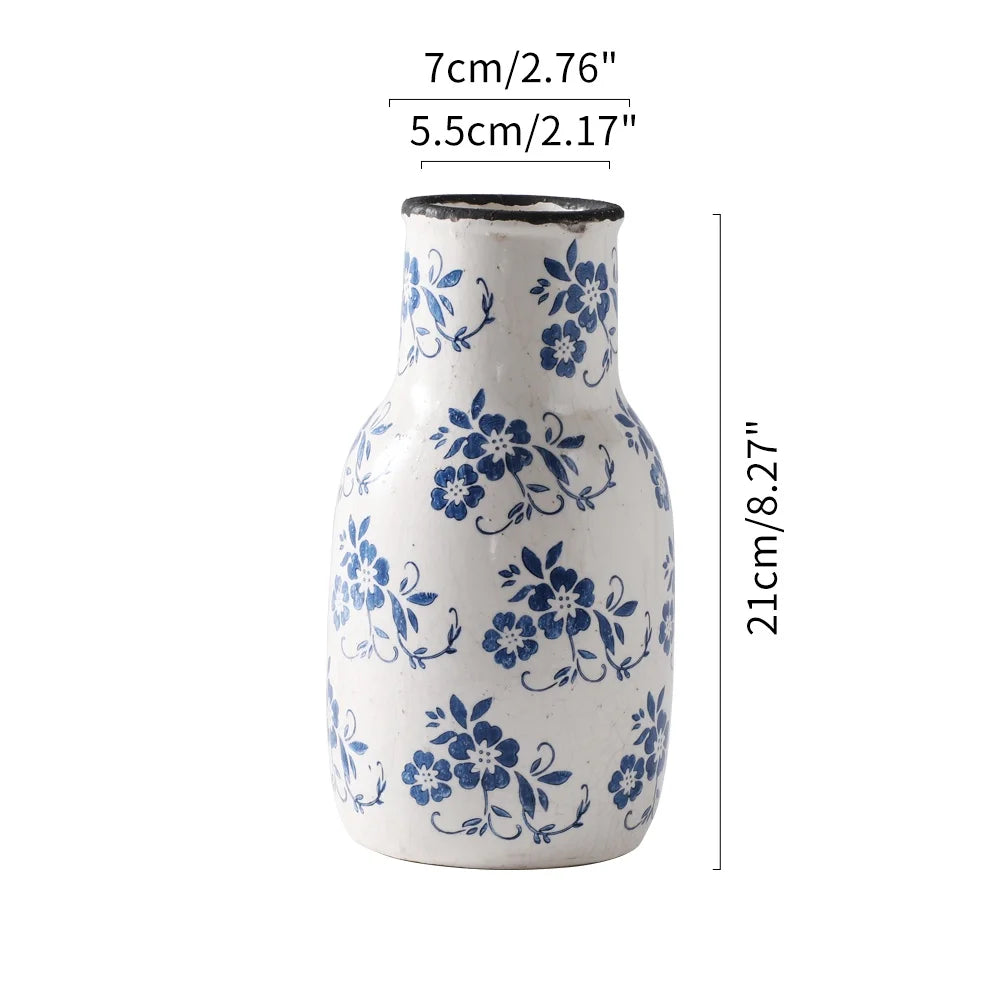 Blue White Crackle Vase