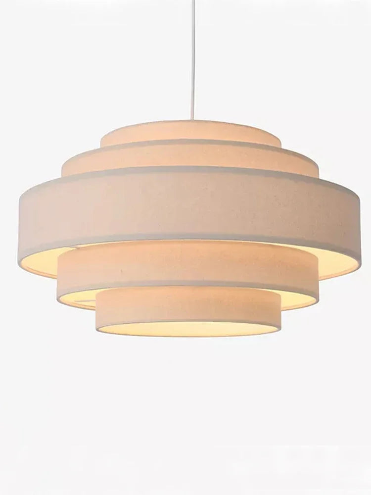 Clean Nordic Wabi-Sabi Fabric Pendant Light