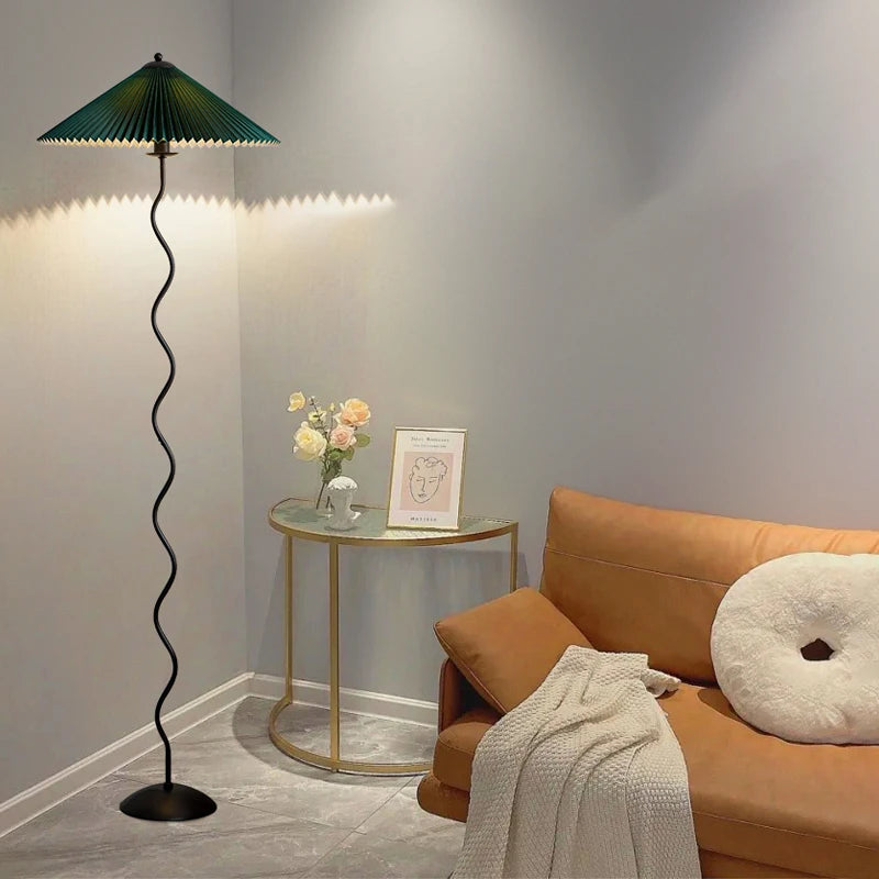 Nordic Pleated Fabric Floor Lamp