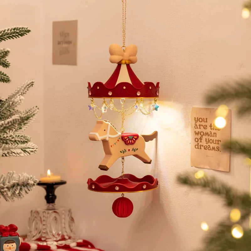 Red Carousel Hanging Ornament