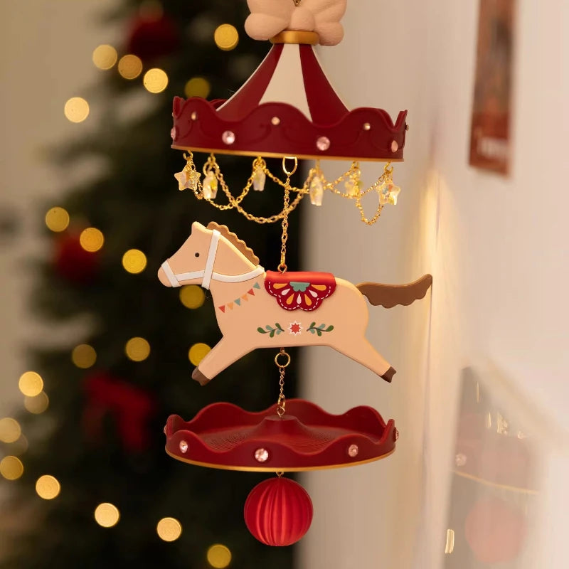 Red Carousel Hanging Ornament