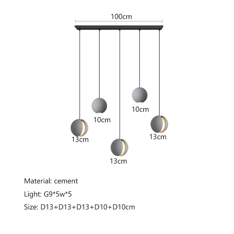 Nordic Cement Planet Pendant Light