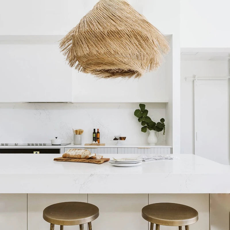Nordic Rattan Wabi-Sabi Pendant Light
