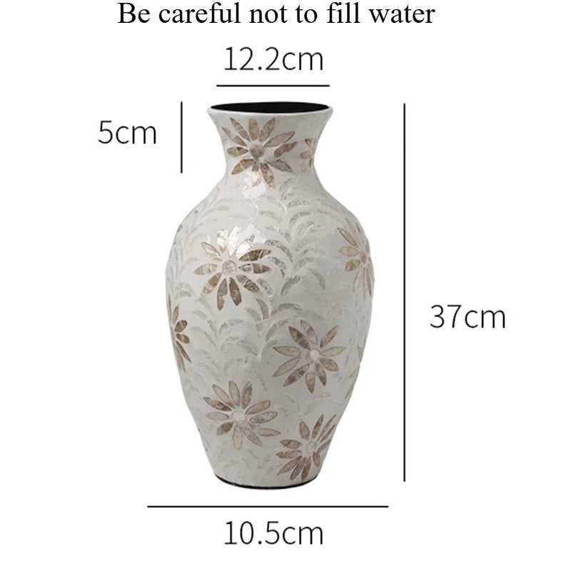 Vintage Ceramic Shell Flower Vase