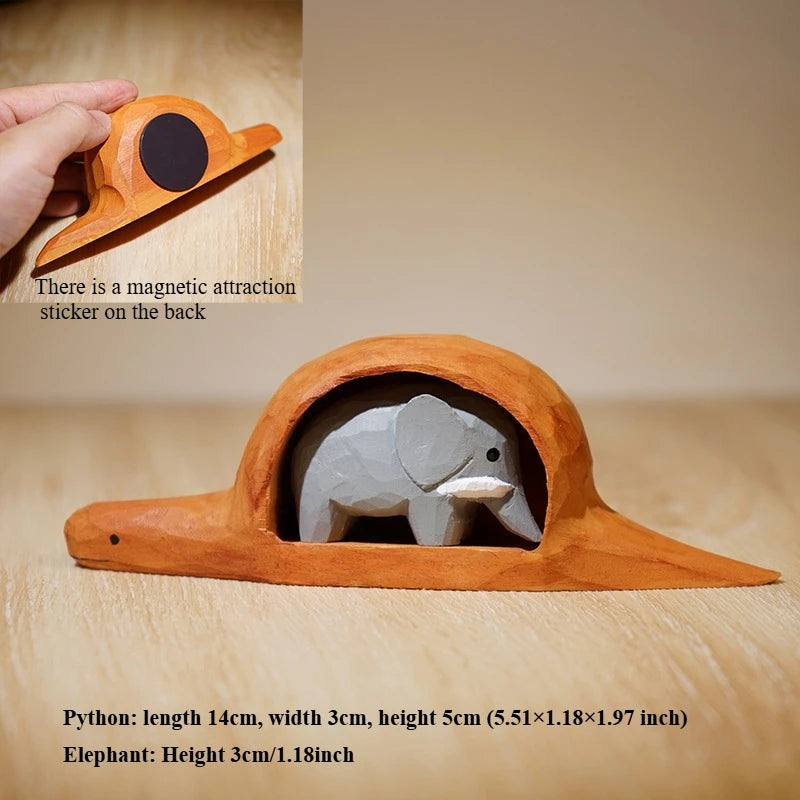 Handcarved Wooden Animal Decor