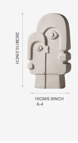Abstract Face Ceramic Vase