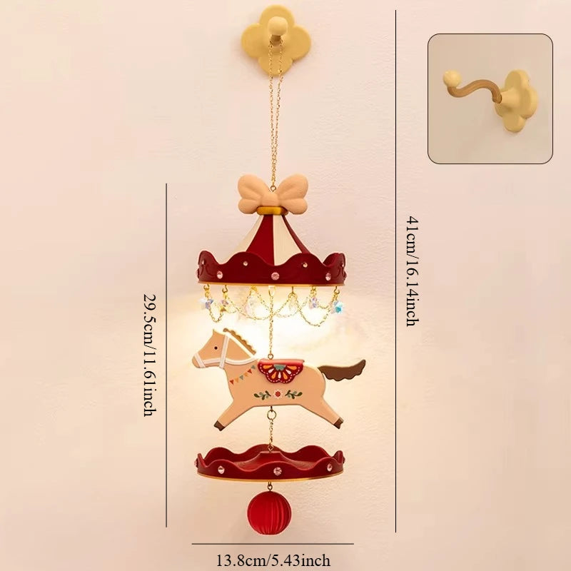 Red Carousel Hanging Ornament