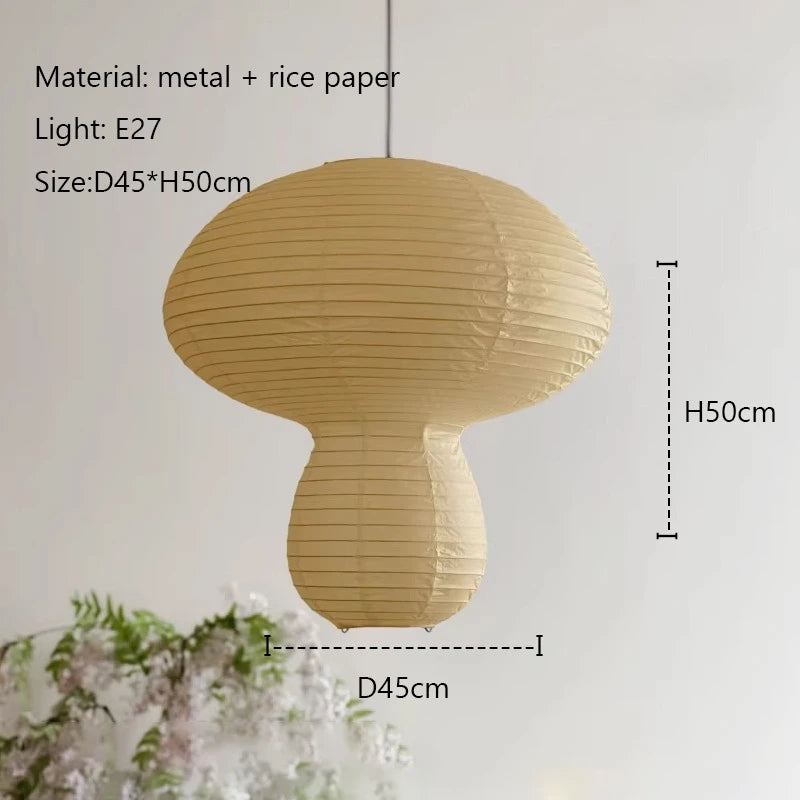 Japanese Mushroom Rice Paper Lamp