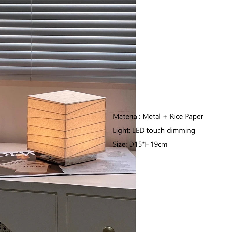 Wabi-Sabi Rice Paper Table Lamp