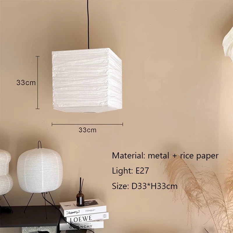 Calm Nordic Rice Paper Pendant Light