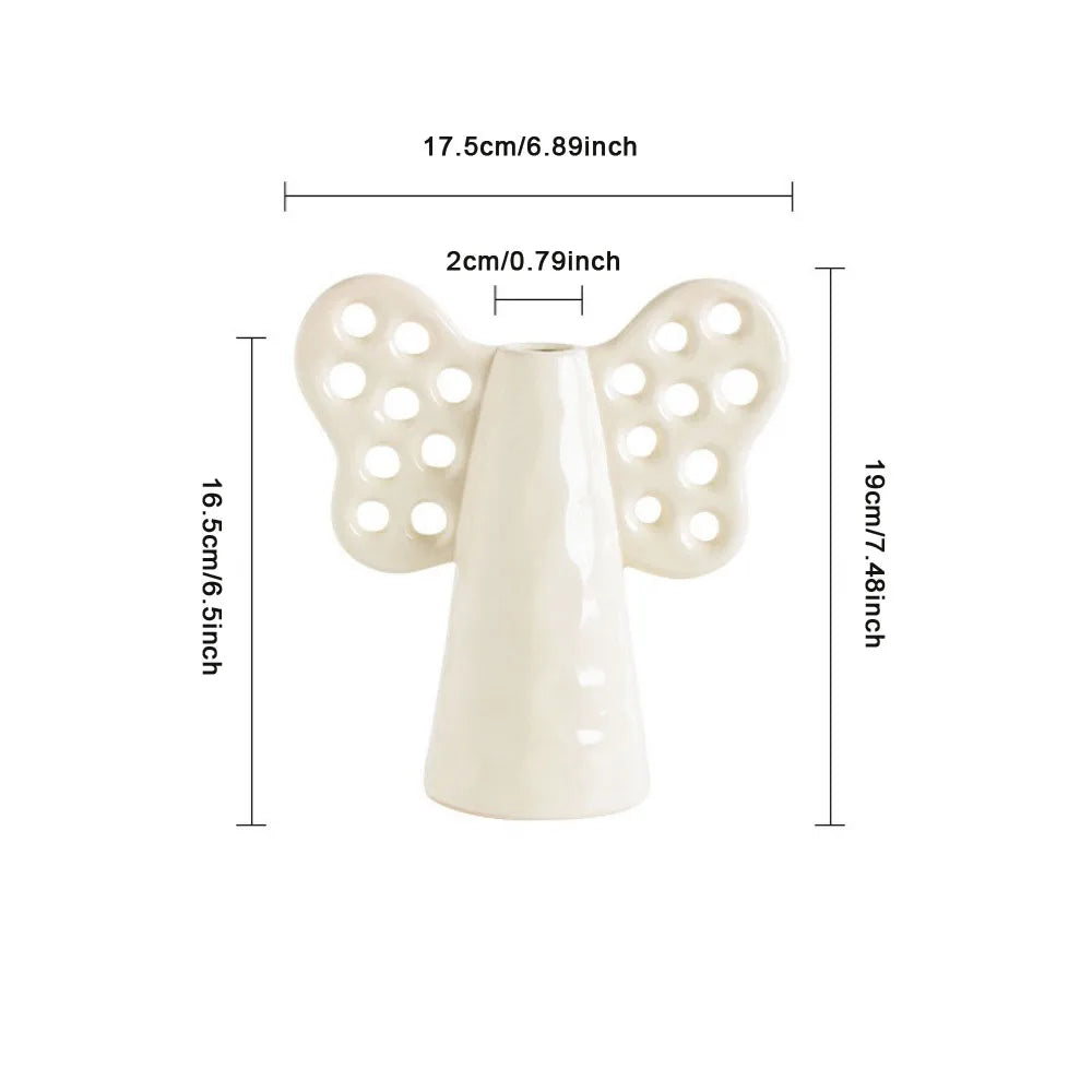 Butterfly Ceramic Candlestick