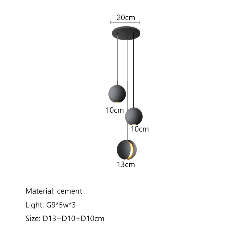 Nordic Cement Planet Pendant Light