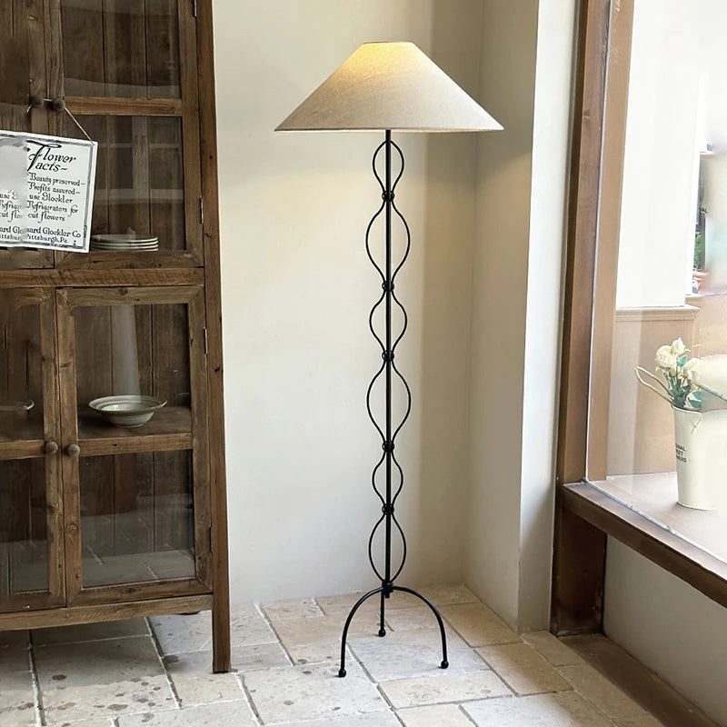 Nordic Vintage Fabric Floor Lamp