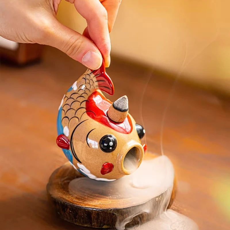 Koi Reverse Flow Incense Burner