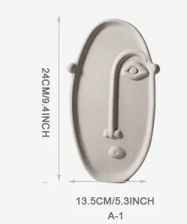 Abstract Face Ceramic Vase