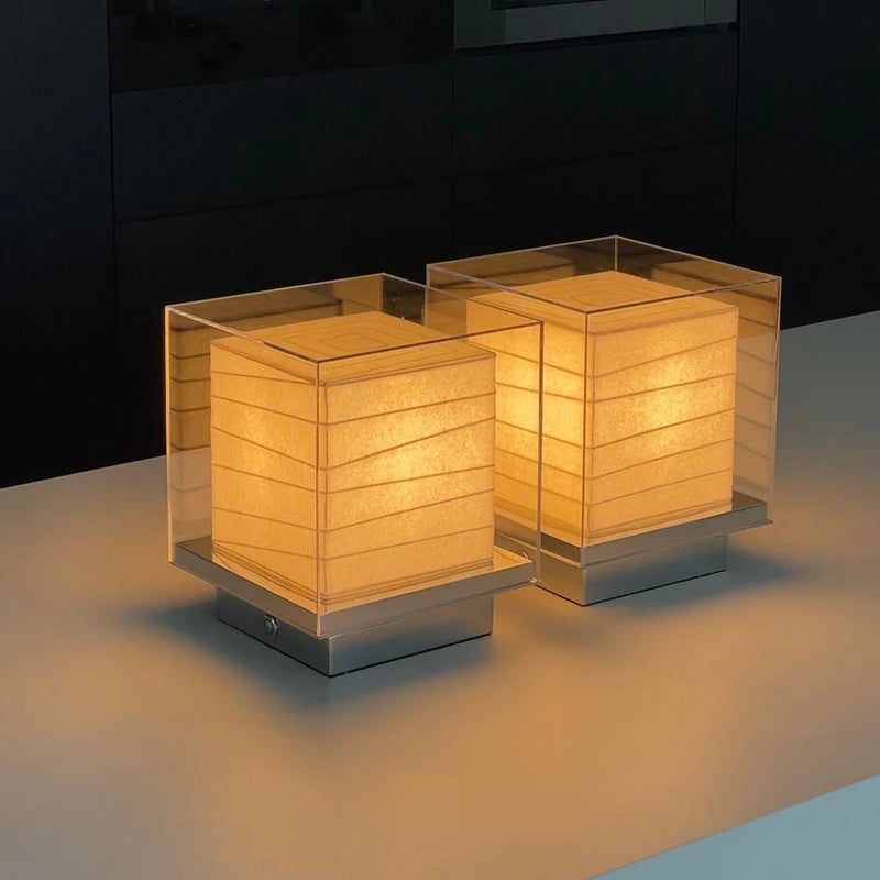 Wabi-Sabi Rice Paper Table Lamp