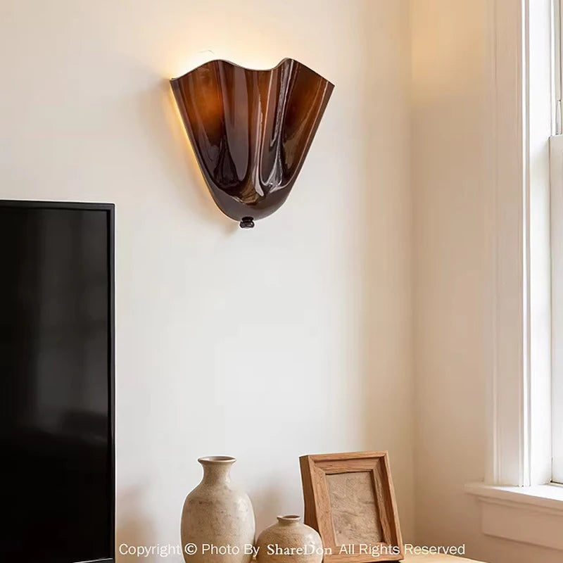 Nordic Cream Glass Wall Light