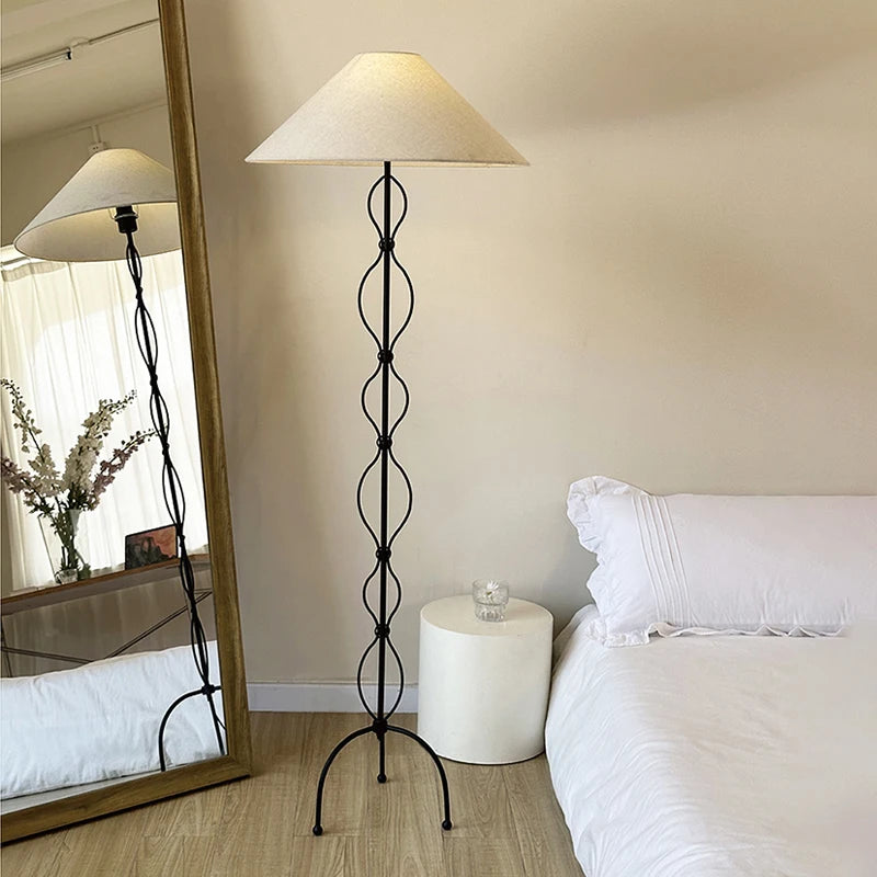 Nordic Vintage Fabric Floor Lamp