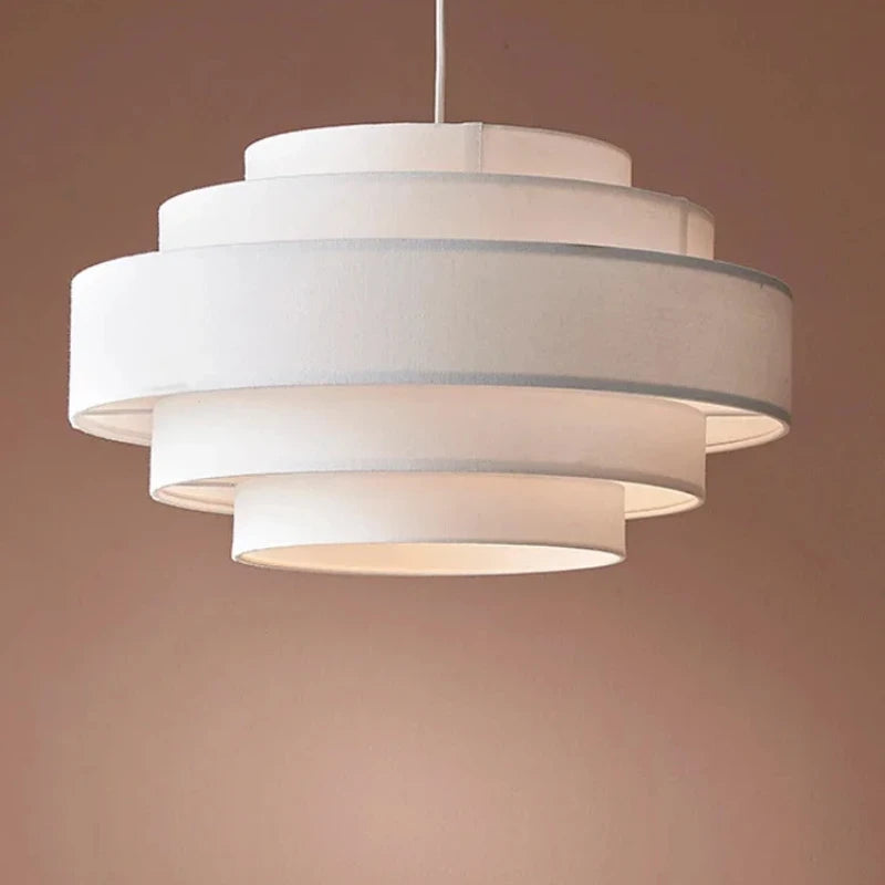Clean Nordic Wabi-Sabi Fabric Pendant Light