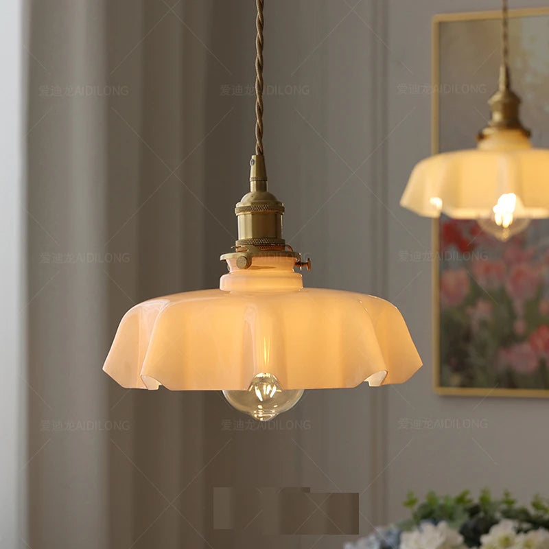 Nordic Cream Glass Pendant Light