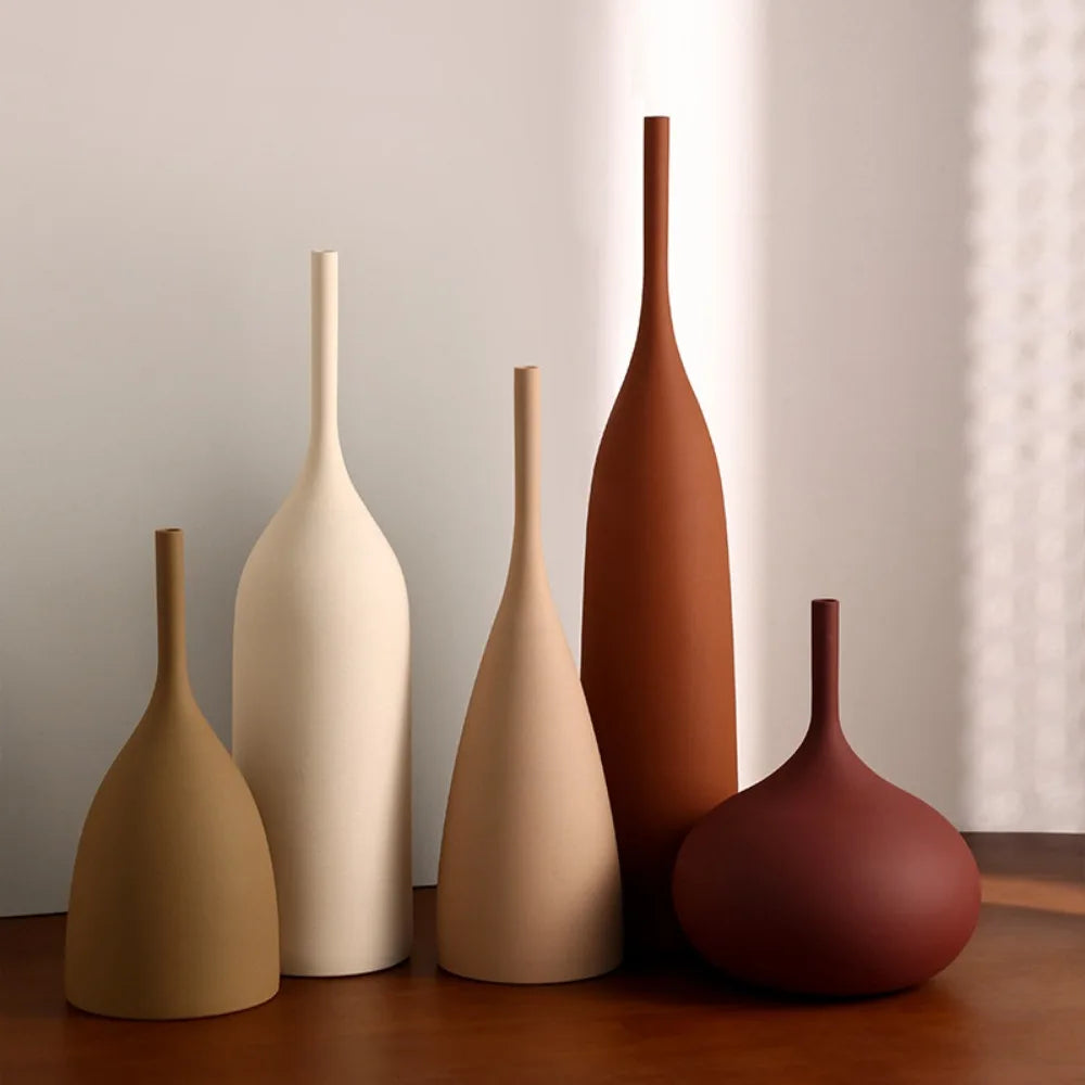 Nordic Brushed Ceramic Vase