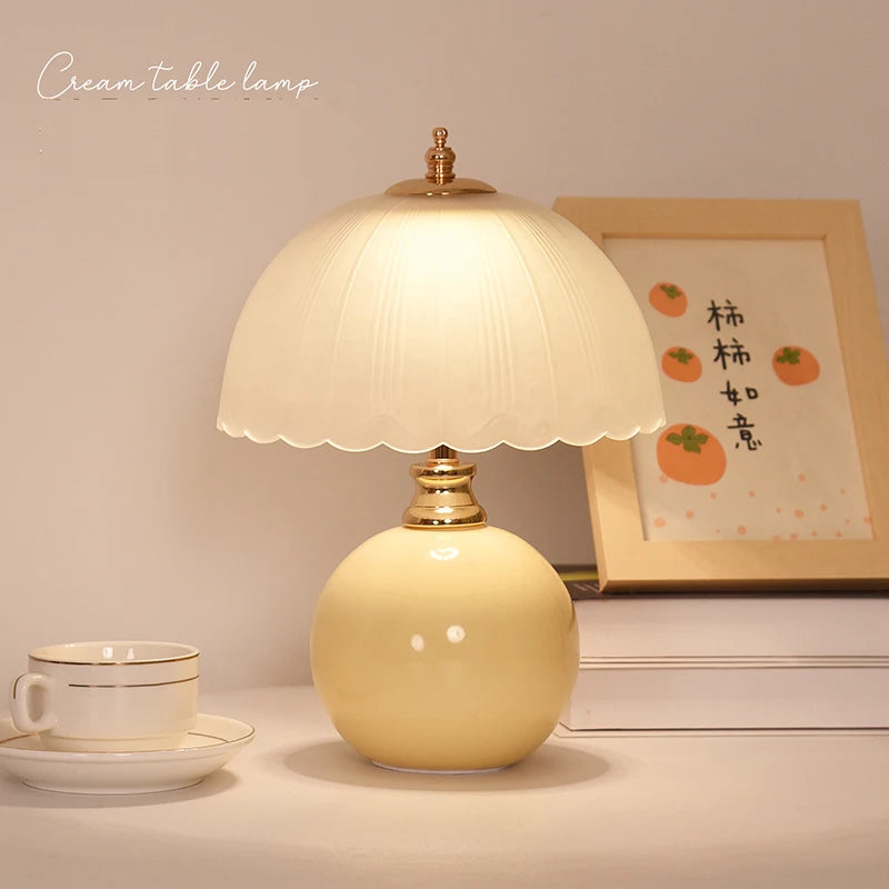 Ceramic Glass Bedside Table Lamp