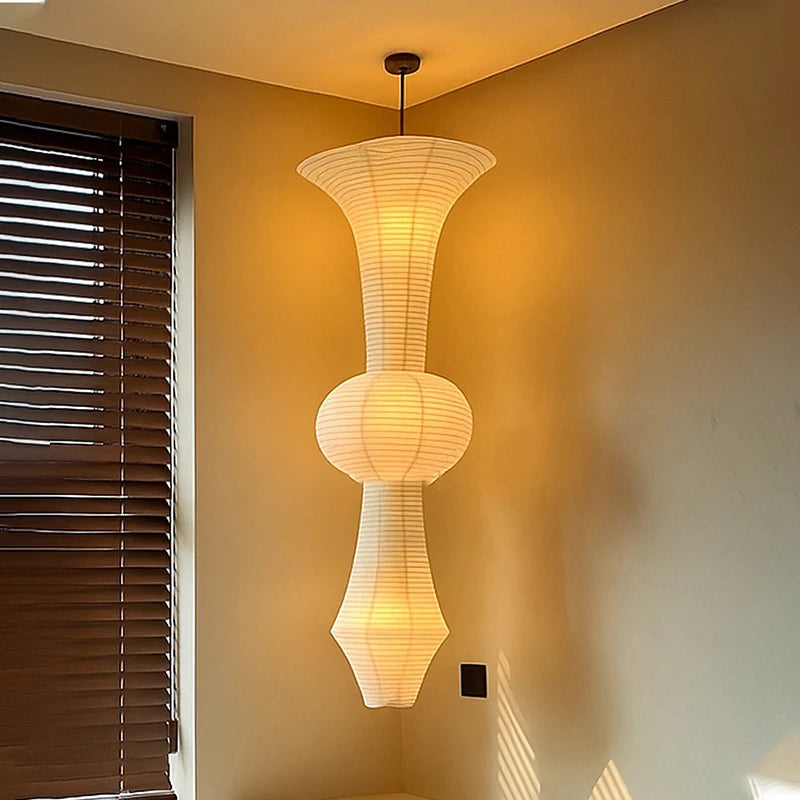 Wabi-Sabi Rice Paper Pendant Light