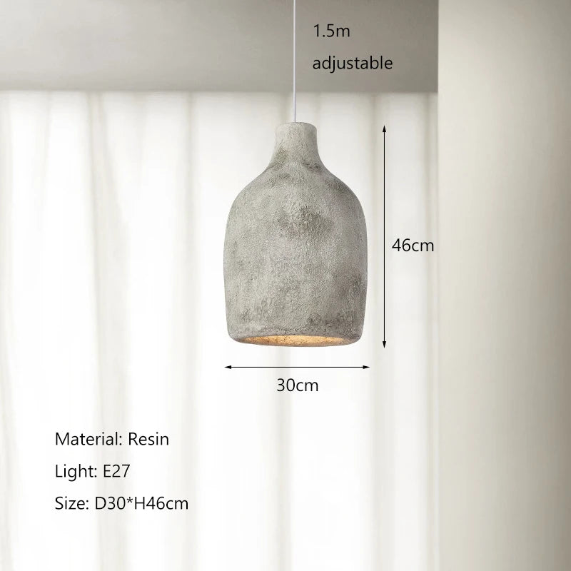 Nordic Wabi-Sabi Resin Pendant Light