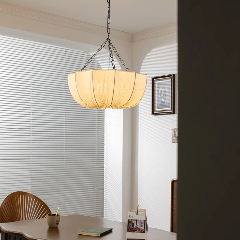 Wabi-Sabi Fabric Pendant Lamp