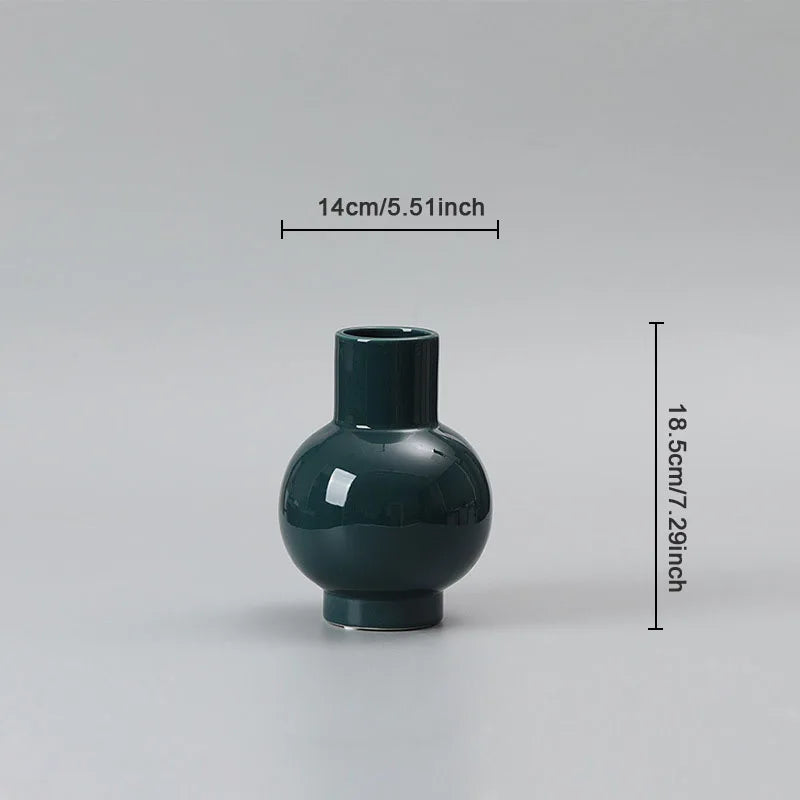 Colorful Glazed Belly Vase
