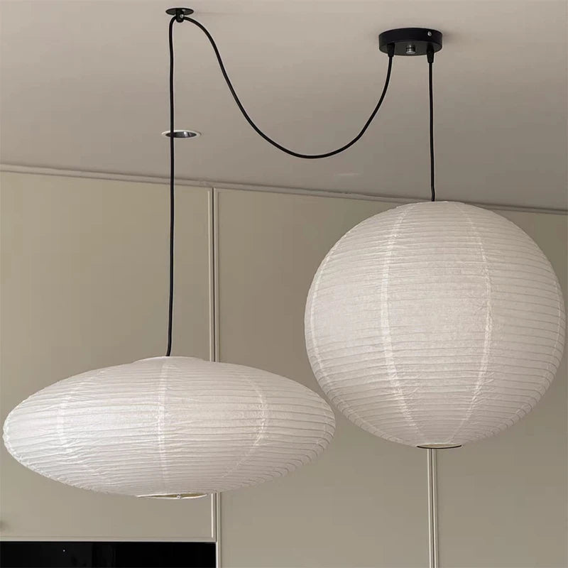 Simple Nordic Rice Paper Pendant Light