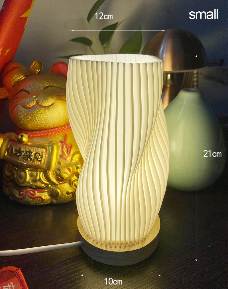 French Cream Pleated Desk Lamp