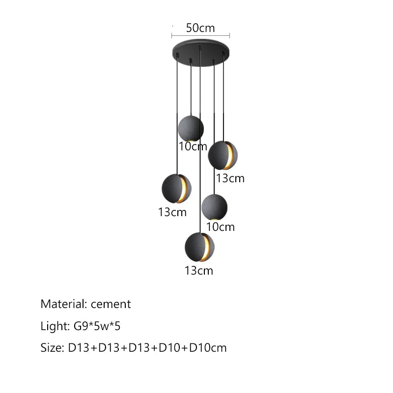Nordic Cement Planet Pendant Light