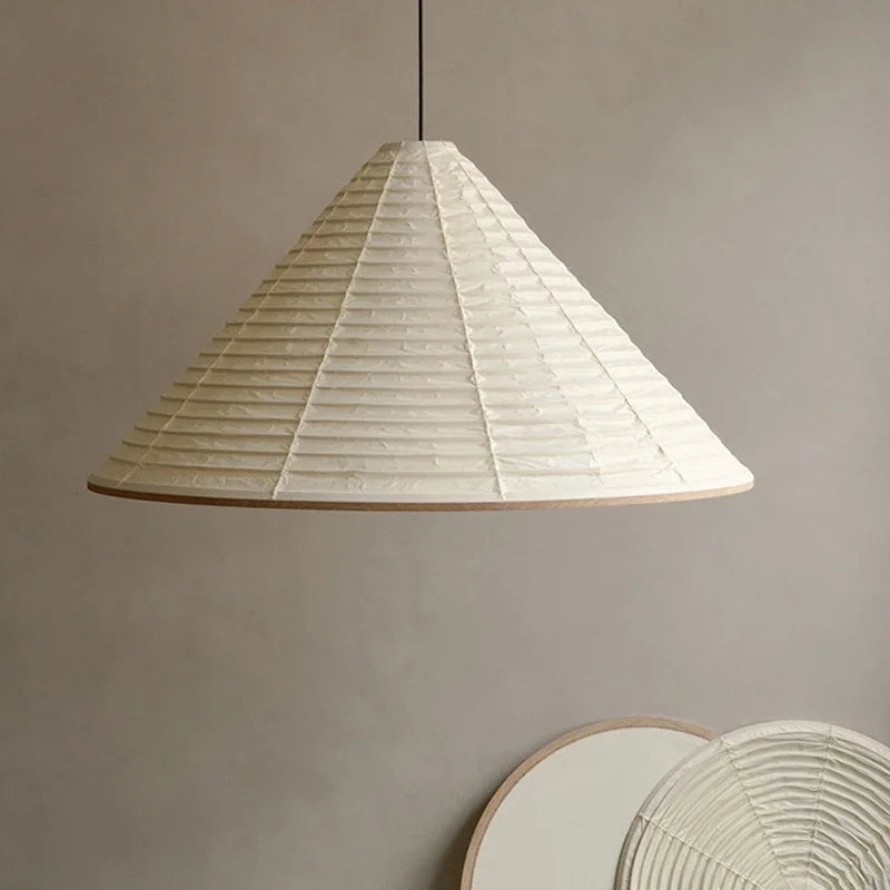 Wabi-Sabi Rice Paper Pendant Lamp
