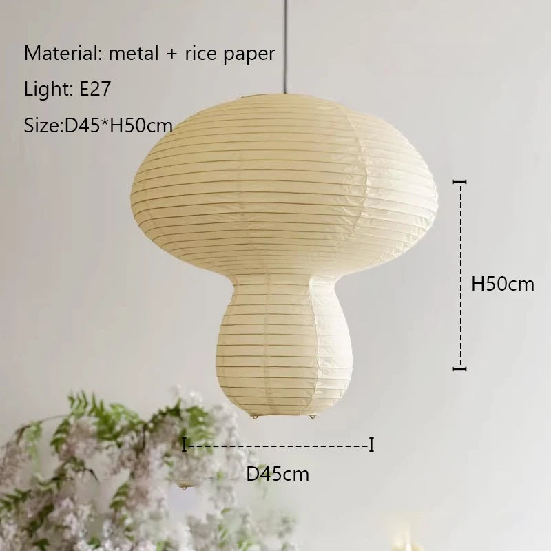 Japanese Mushroom Rice Paper Lamp