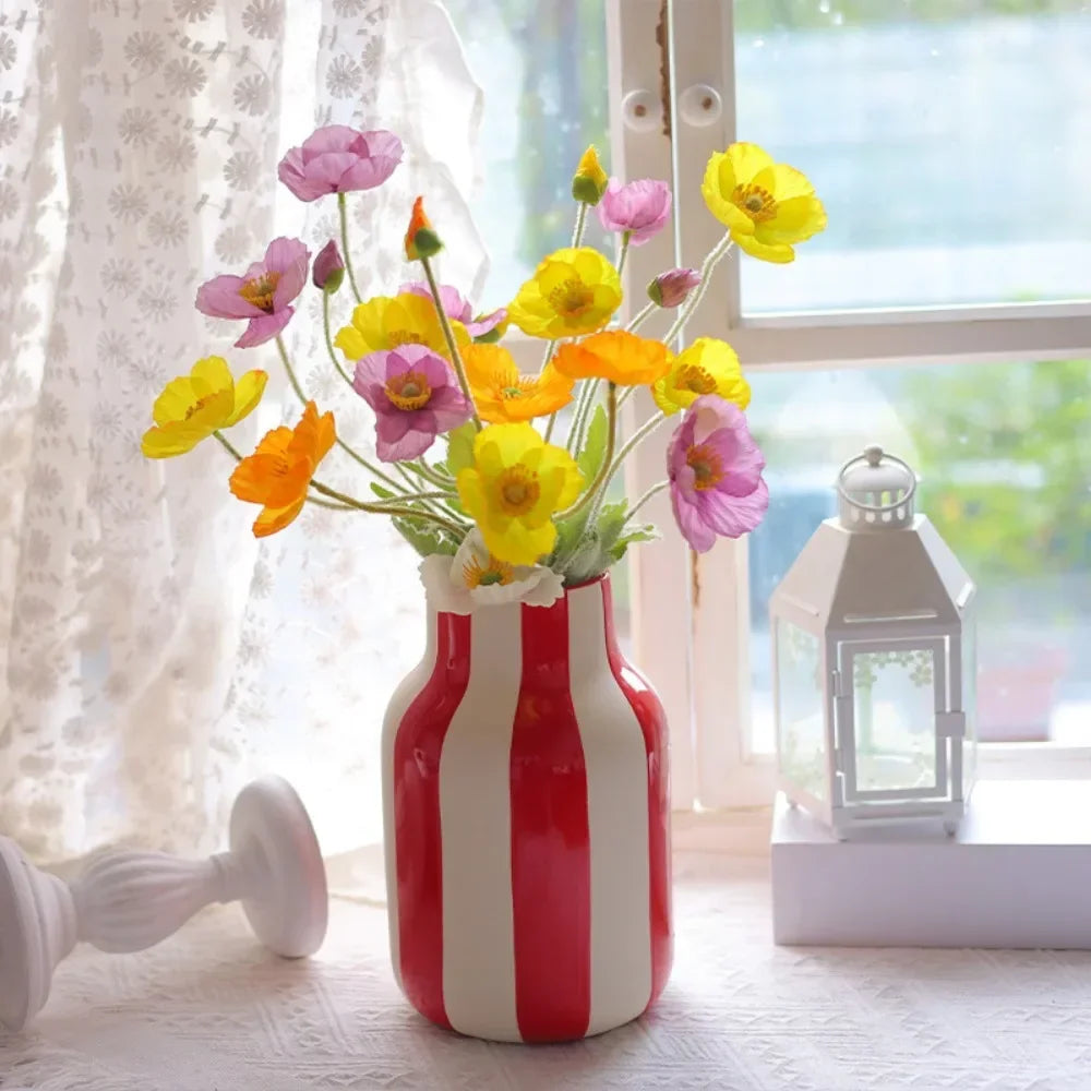 Striped Nordic Ceramic Vase