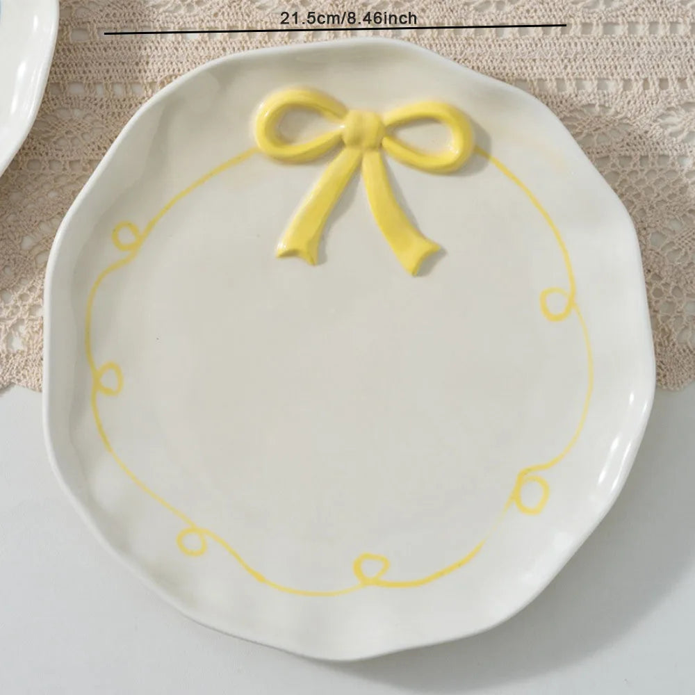 Ceramic Bow Snack Plate