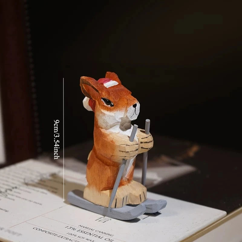 Handcarved Wooden Animal Decor