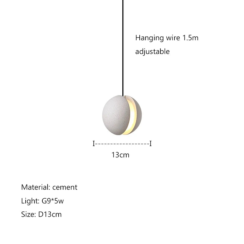 Nordic Cement Planet Pendant Light