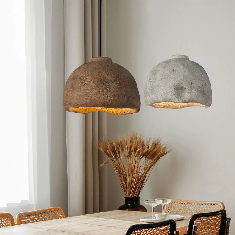 Nordic Wabi-Sabi Resin Pendant Light