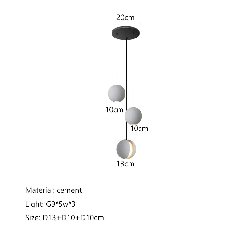 Nordic Cement Planet Pendant Light
